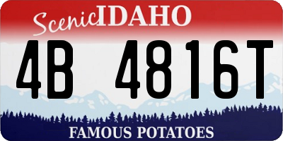 ID license plate 4B4816T