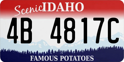 ID license plate 4B4817C