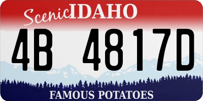 ID license plate 4B4817D