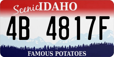 ID license plate 4B4817F