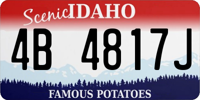 ID license plate 4B4817J
