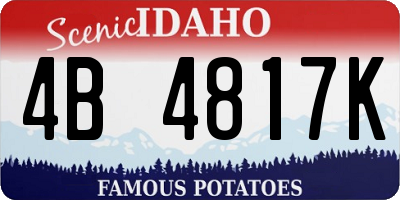 ID license plate 4B4817K