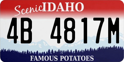 ID license plate 4B4817M