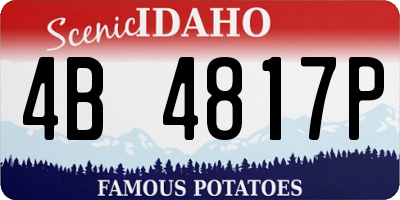ID license plate 4B4817P