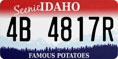 ID license plate 4B4817R