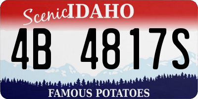 ID license plate 4B4817S
