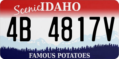 ID license plate 4B4817V