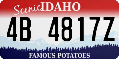 ID license plate 4B4817Z