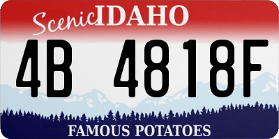 ID license plate 4B4818F