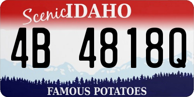 ID license plate 4B4818Q