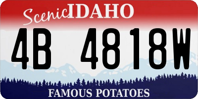 ID license plate 4B4818W