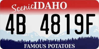 ID license plate 4B4819F