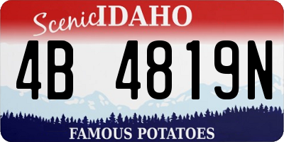 ID license plate 4B4819N