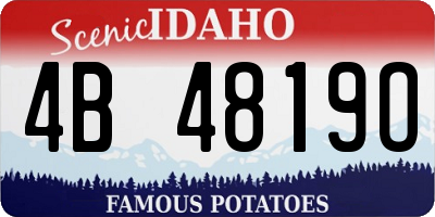 ID license plate 4B4819O