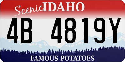 ID license plate 4B4819Y