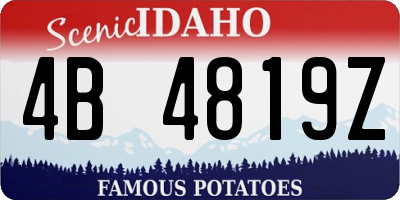 ID license plate 4B4819Z