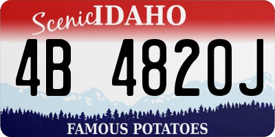 ID license plate 4B4820J