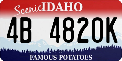 ID license plate 4B4820K