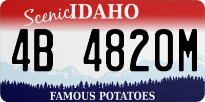 ID license plate 4B4820M