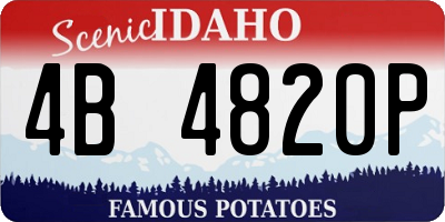 ID license plate 4B4820P