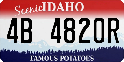 ID license plate 4B4820R