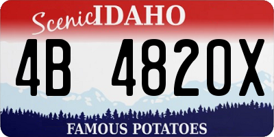 ID license plate 4B4820X
