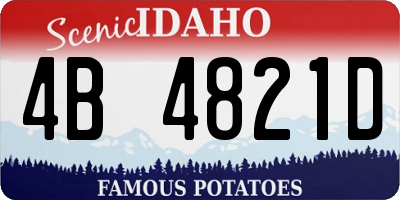 ID license plate 4B4821D
