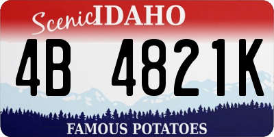 ID license plate 4B4821K
