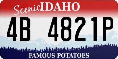 ID license plate 4B4821P