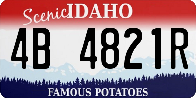 ID license plate 4B4821R
