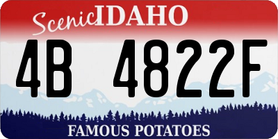 ID license plate 4B4822F
