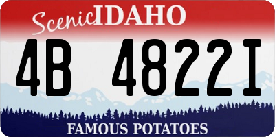 ID license plate 4B4822I