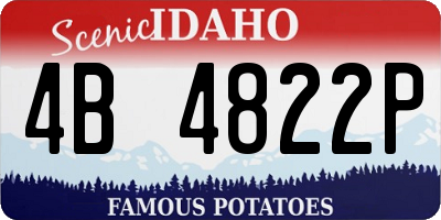 ID license plate 4B4822P
