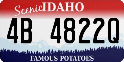 ID license plate 4B4822Q