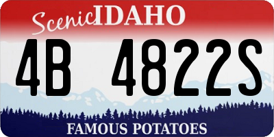 ID license plate 4B4822S