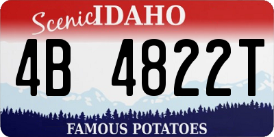 ID license plate 4B4822T