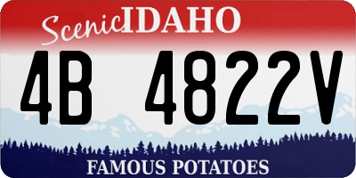 ID license plate 4B4822V