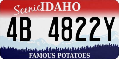 ID license plate 4B4822Y