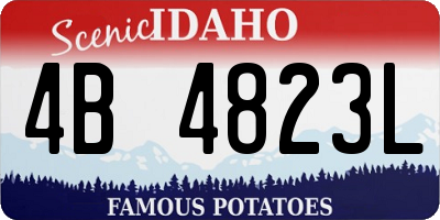 ID license plate 4B4823L