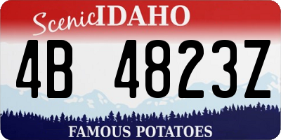 ID license plate 4B4823Z