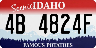ID license plate 4B4824F