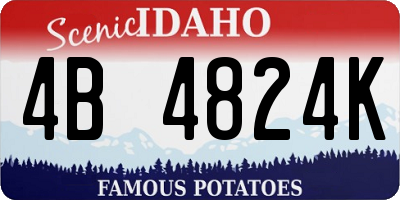 ID license plate 4B4824K