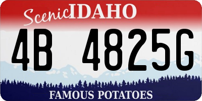 ID license plate 4B4825G
