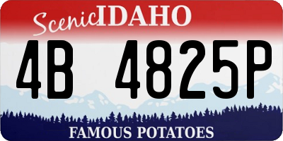 ID license plate 4B4825P