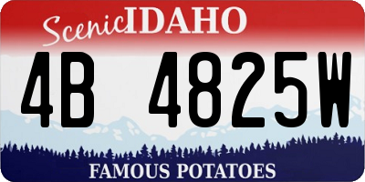 ID license plate 4B4825W
