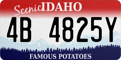 ID license plate 4B4825Y