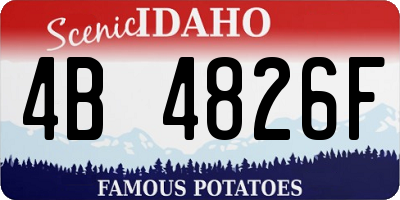 ID license plate 4B4826F
