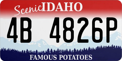 ID license plate 4B4826P