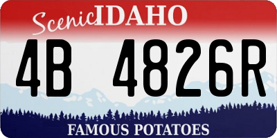ID license plate 4B4826R
