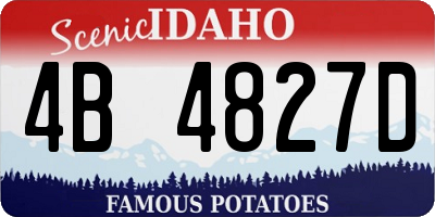 ID license plate 4B4827D